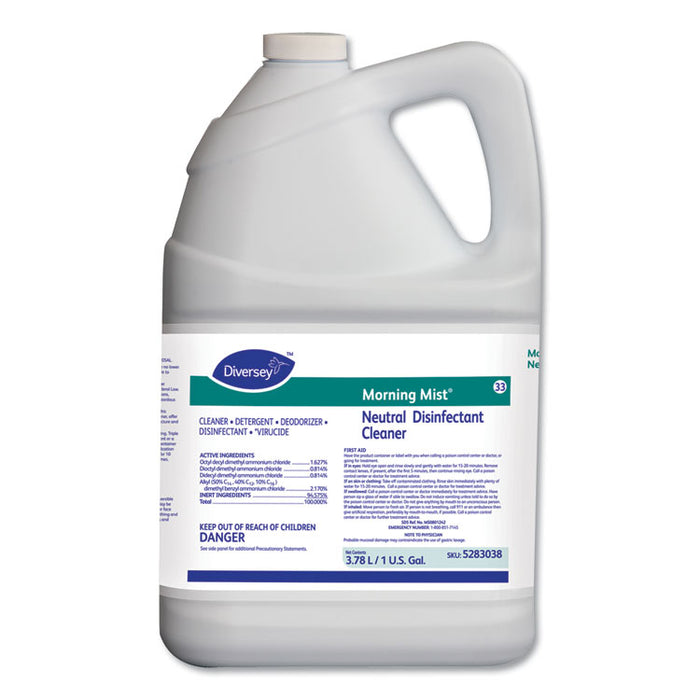 Morning Mist Neutral Disinfectant Cleaner, Fresh Scent, 1 gal Bottle