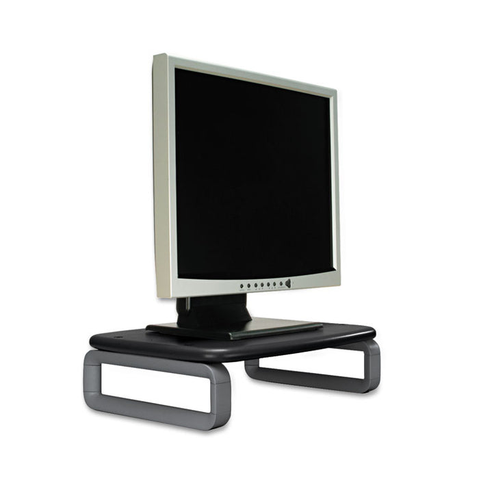 Monitor Stand with SmartFit, For 24" Monitors, 15.5" x 12" x 3" to 6", Black/Gray, Supports 80 lbs