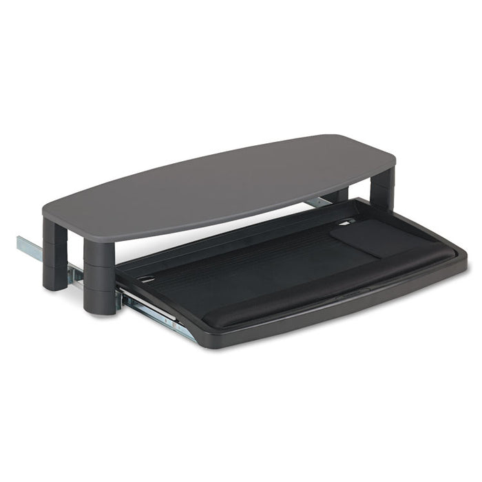 Over/Under Keyboard Drawer with SmartFit System, 14.5w x 23d, Black