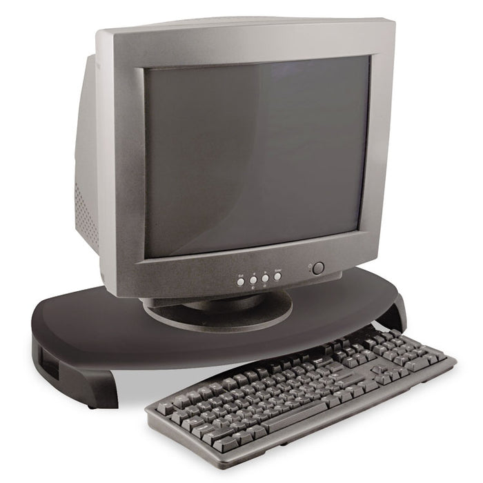 CRT/LCD Stand with Keyboard Storage, 23 x 13 1/4 x 3, Black