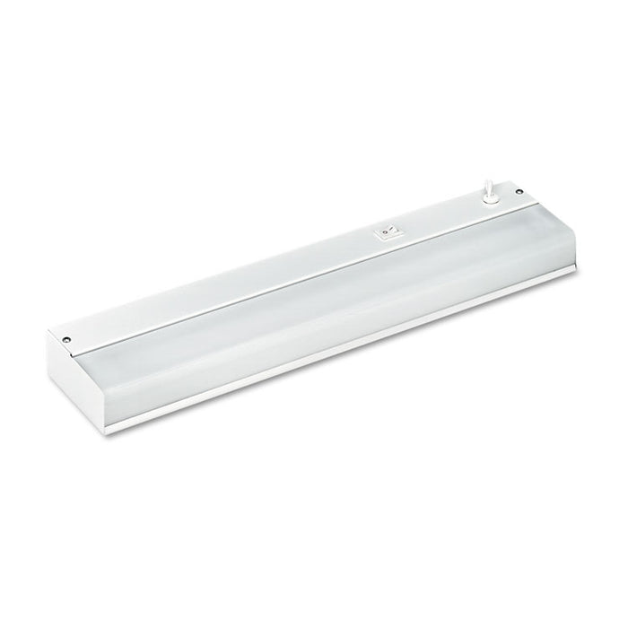 Under-Cabinet Fluorescent Fixture, Steel, 18.25"w x 4"d x 1.63"h, White