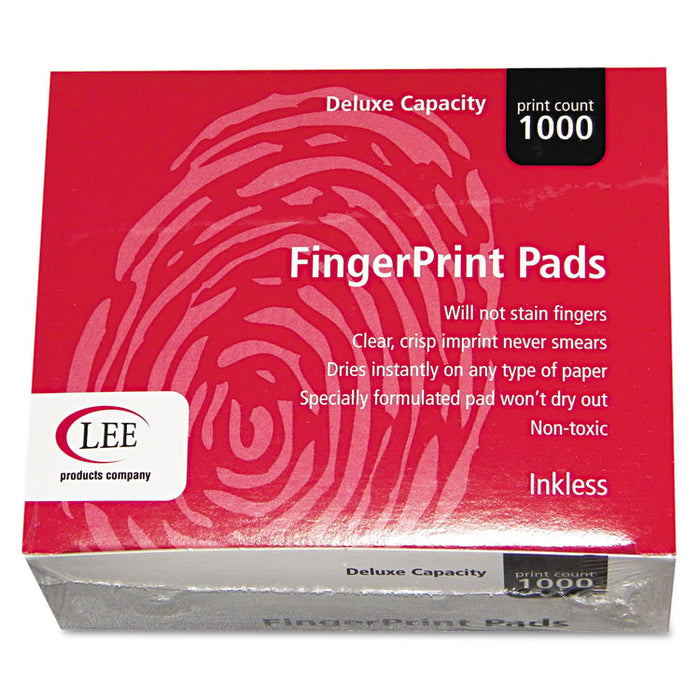 Inkless Fingerprint Pad, 2 1/4 x 1 3/4, Black, Dozen