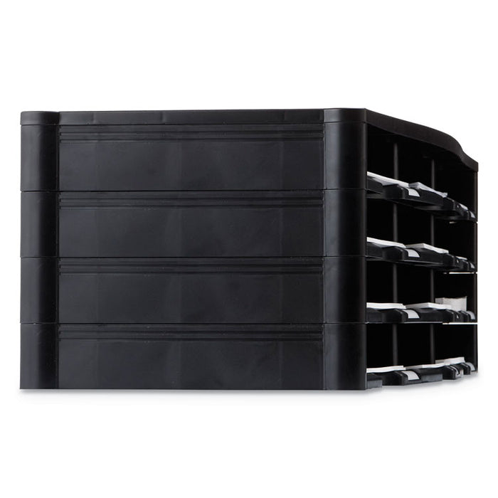 Storex Literature Organizer, 12 Compartments, 10.63 x 13.3 x 31.4, Black