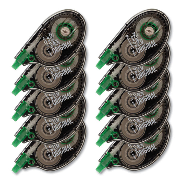 MONO Correction Tape, 1/6" x 394", White Tape, 10/Pack