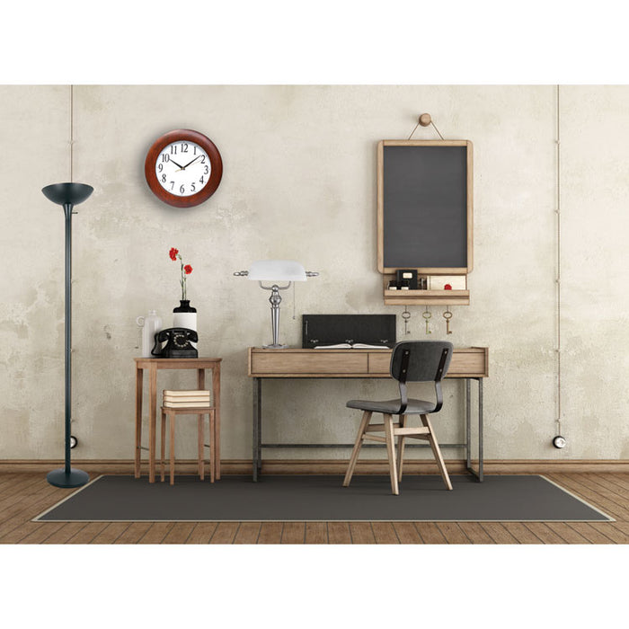 Round Wood Wall Clock, 12.75" Overall Diameter, Cherry Case, 1 AA (sold separately)