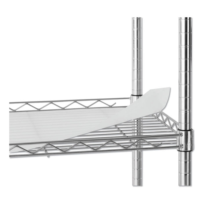 3-Shelf Wire Cart with Liners, 24w x 16d x 39h, Silver, 500-lb Capacity