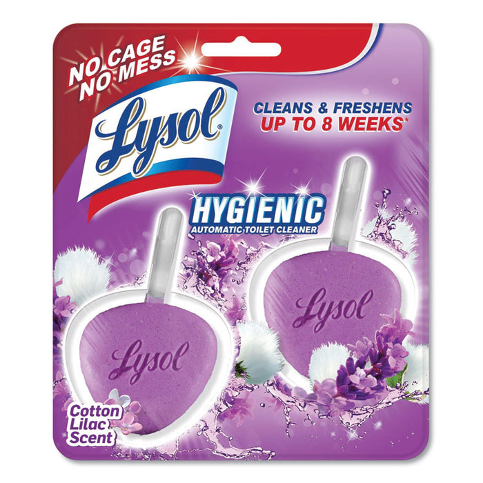 Hygienic Automatic Toilet Bowl Cleaner, Cotton Lilac, 2/Pack