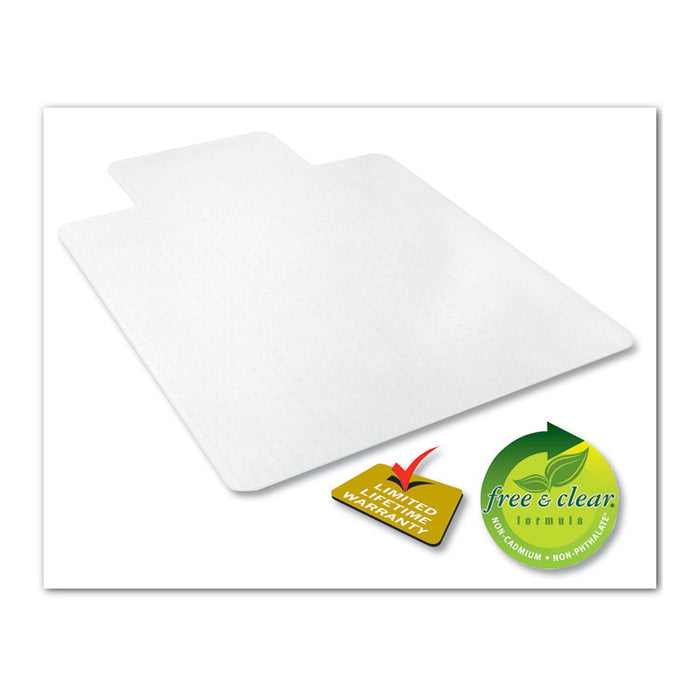RollaMat Frequent Use Chair Mat, Med Pile Carpet, Roll, 36 x 48, Lipped, Clear