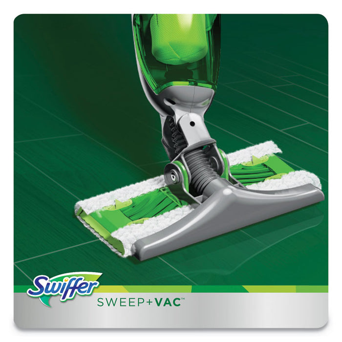 Sweep + Vac Starter Kit with 8 Dry Cloths, 10" Cleaning Path, Green/Silver