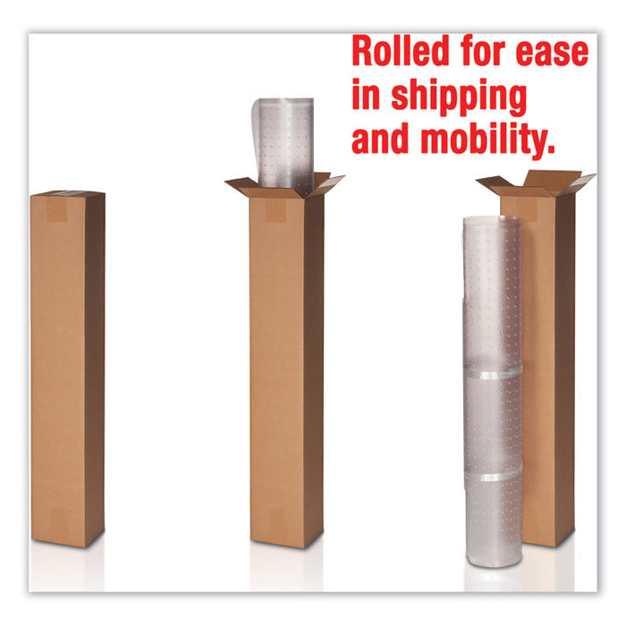 EconoMat Occasional Use Chair Mat for Low Pile Carpet, 45 x 53, Rectangular, Clear