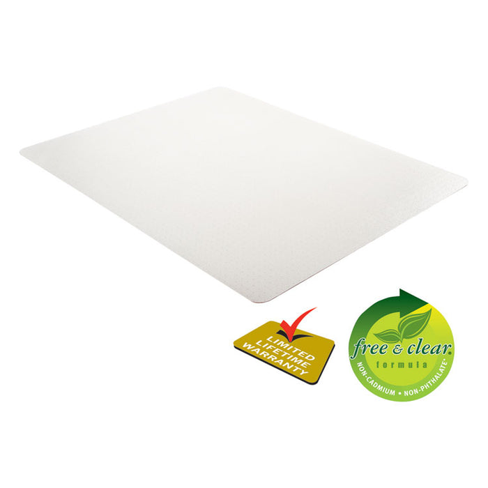 EconoMat Occasional Use Chair Mat, Low Pile Carpet, Roll, 46 x 60, Rectangle, Clear