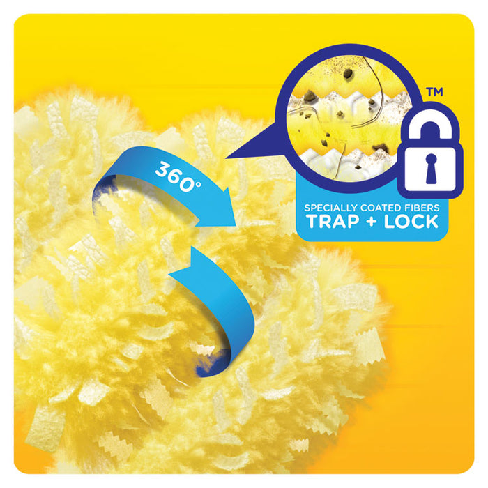 Heavy Duty Dusters Refill, Dust Lock Fiber, 2" x 6", Yellow, 33/Carton