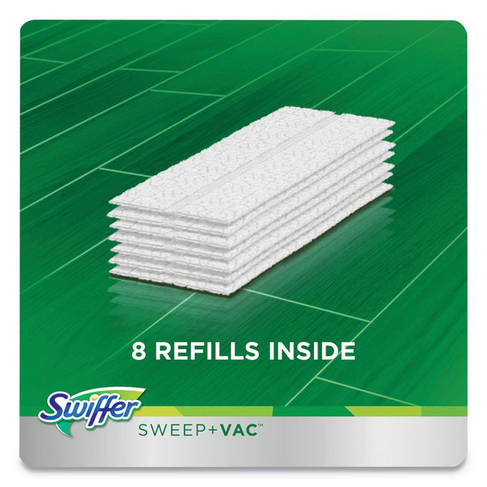 Sweep + Vac Starter Kit with 8 Dry Cloths, 10" Cleaning Path, Green/Silver