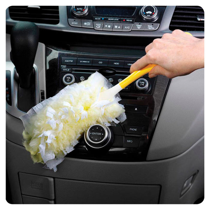 Heavy Duty Dusters Refill, Dust Lock Fiber, Yellow, 6/Box, 4 Boxes/Carton