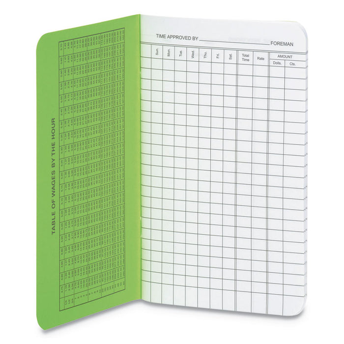 Foreman's Time Book, Week Ending, 4-1/8 x 6-3/4, 36-Page Book