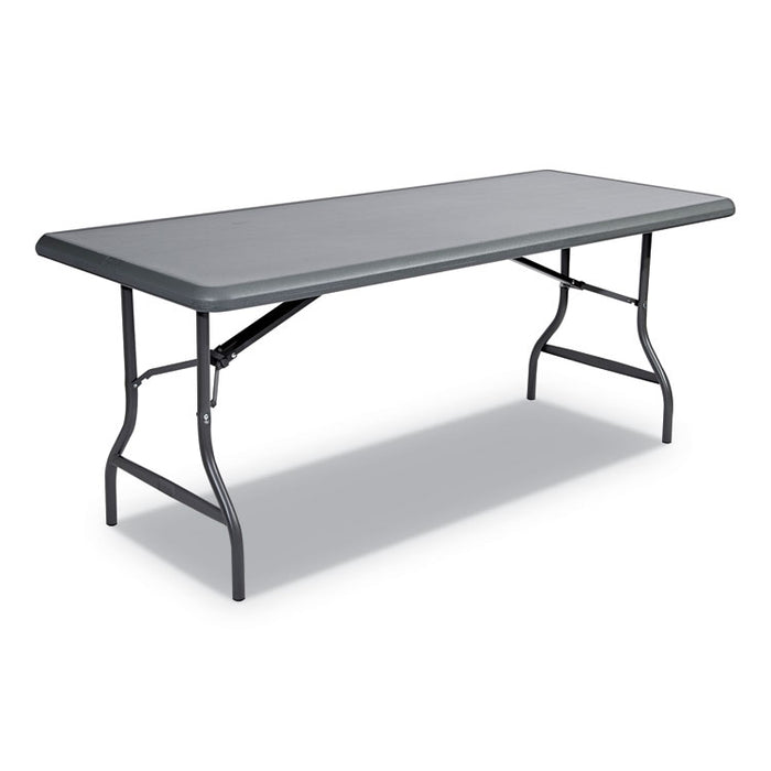 IndestrucTables Too 1200 Series Folding Table, 72w x 30d x 29h, Charcoal