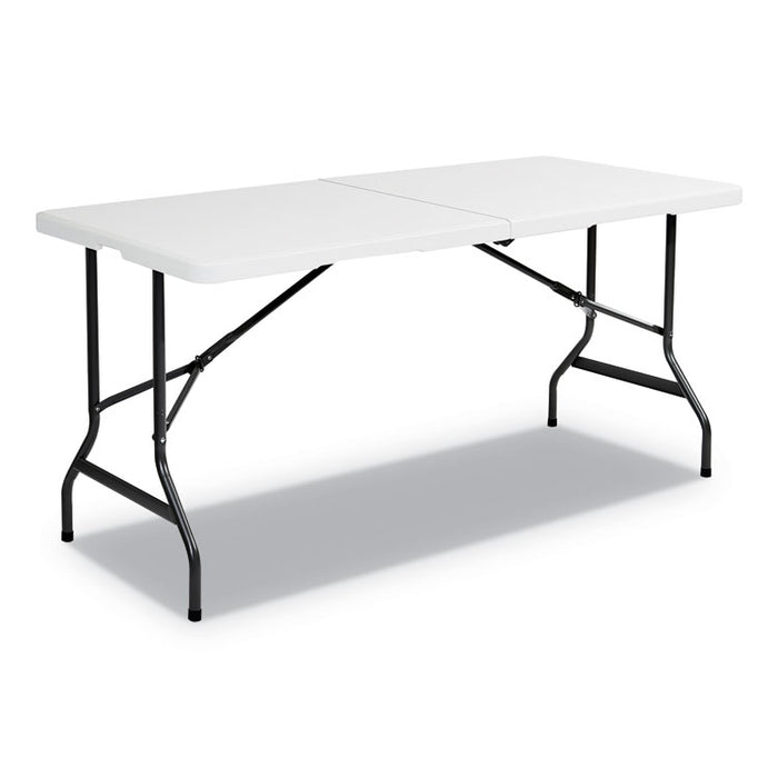 IndestrucTable Classic Bi-Folding Table, 250 lb Capacity, 60 x 30 x 29, Platinum