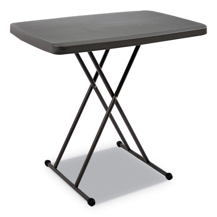 IndestrucTables Too 1200 Series Resin Personal Folding Table, 30 x 20, Charcoal