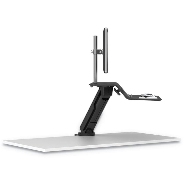 Lotus RT Sit-Stand Workstation, 48" x 30" x 42.2" to 49.2", Black