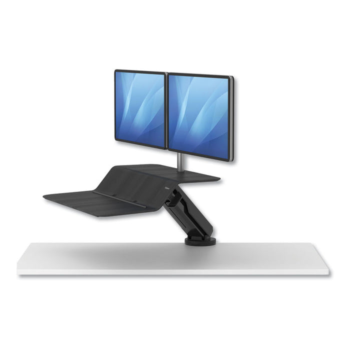 Lotus RT Sit-Stand Workstation, 35.5" x 23.75" x 42.2" to 49.2", Black