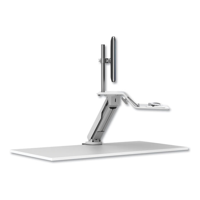 Lotus RT Sit-Stand Workstation, 48" x 23.75" x 42.2" to 49.2", White