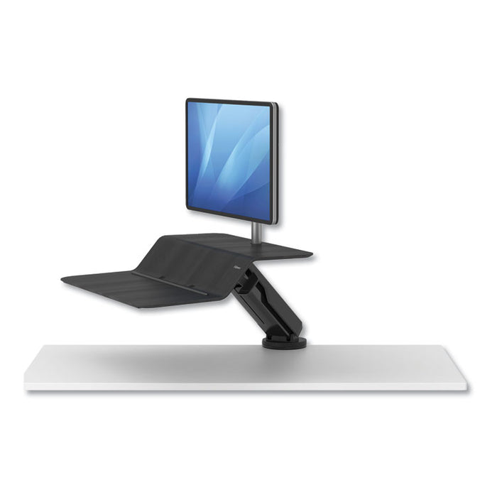 Lotus RT Sit-Stand Workstation, 48" x 30" x 42.2" to 49.2", Black