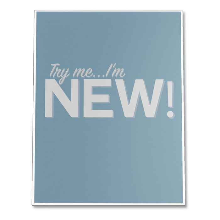 Classic Image Slanted Sign Holder, 8.5 x 11, Clear Frame, 12/Pack