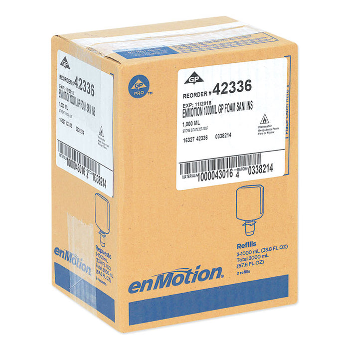 GP enMotion Gen2 Foam Hand Sanitizer Dispenser Refill, Unscented, 1000 mL, 2/Carton