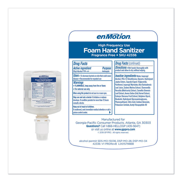 GP enMotion Gen2 Foam Hand Sanitizer Dispenser Refill, Unscented, 1000 mL, 2/Carton