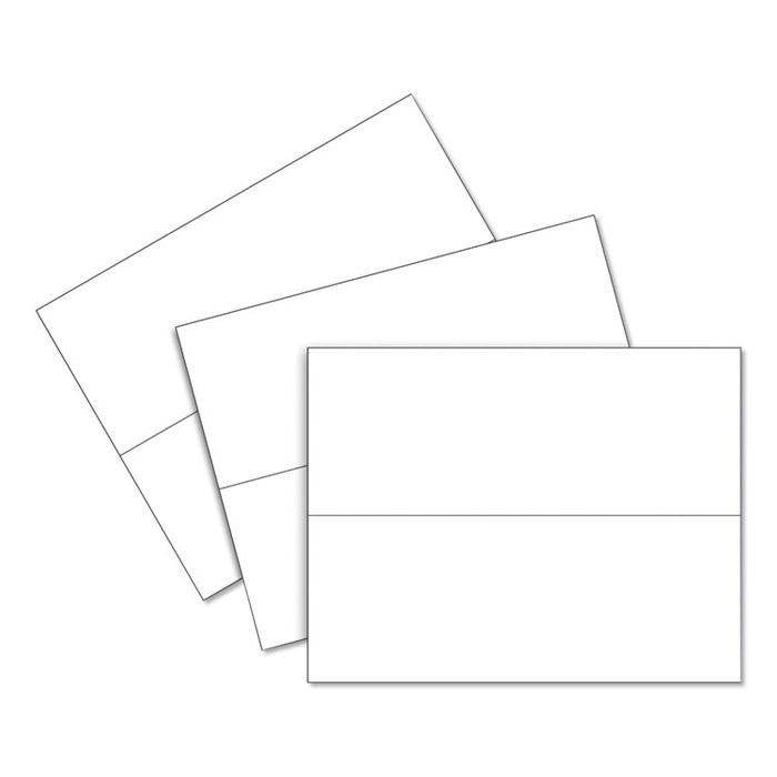 Scored Tent Cards, 4.25 x 11, White Cardstock, 50 Letter Sheets/Box