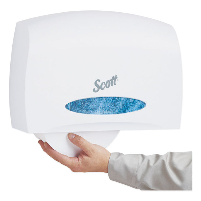 Essential Coreless Jumbo Roll Tissue Dispenser, 14.25 x 6 x 9.75, White