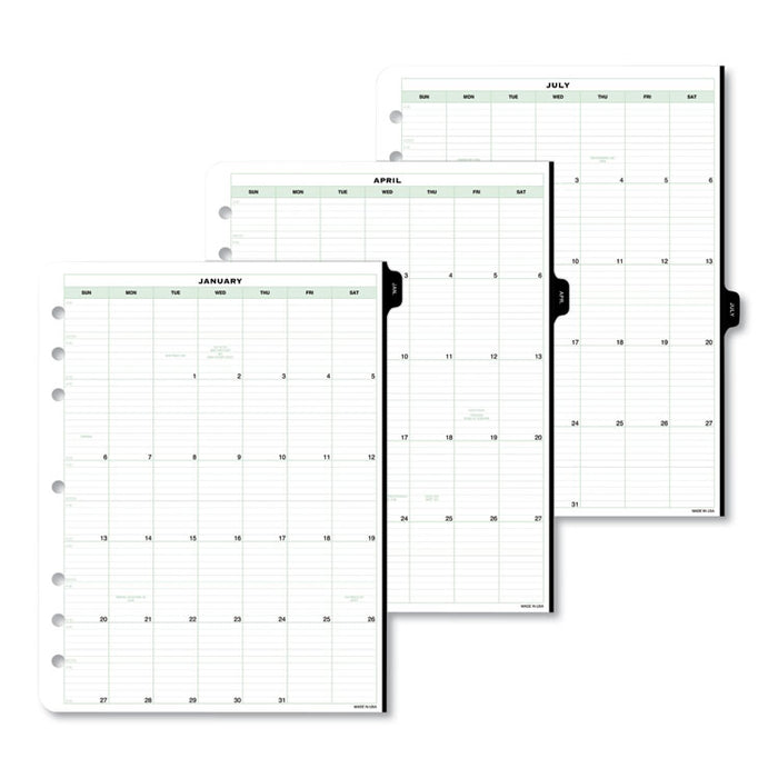 Dated Two-Page-per-Week Organizer Refill, January-December, 11 x 8 1/2, 2020