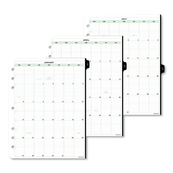 Dated Two-Page-per-Week Organizer Refill, January-December, 11 x 8 1/2, 2020