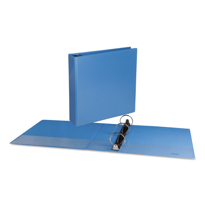 Slant D-Ring View Binder, 3 Rings, 2" Capacity, 11 x 8.5, Light Blue