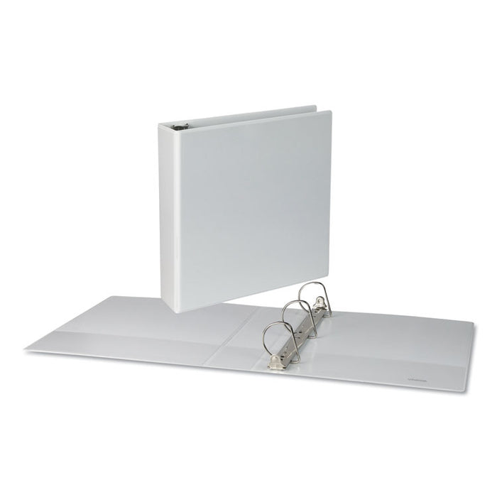 Slant-Ring View Binder, 3 Rings, 2" Capacity, 11 x 8.5, White, 4/Pack