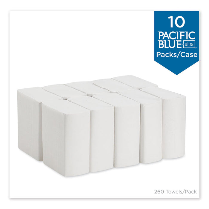 Pacific Blue Ultra Z-Fold Folded Paper Towels, 8 x 11, White, 260/Pack, 10 Packs/Carton