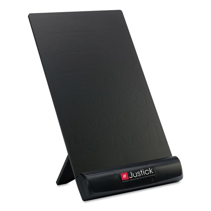 Justick Frameless Electro-Surface Desktop Organizer and Copy Holder, 8" x 11", Black