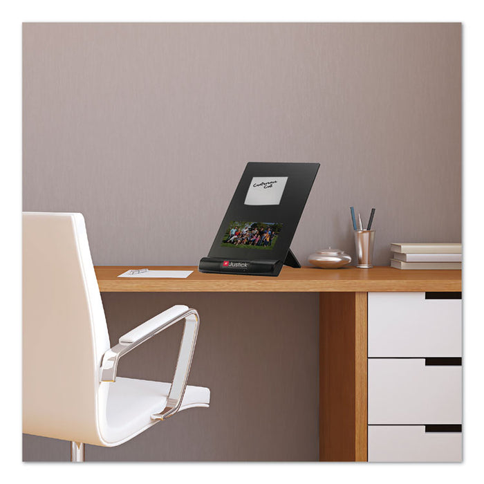 Justick Frameless Electro-Surface Desktop Organizer and Copy Holder, 8" x 11", Black