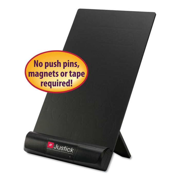 Justick Frameless Electro-Surface Desktop Organizer and Copy Holder, 8" x 11", Black