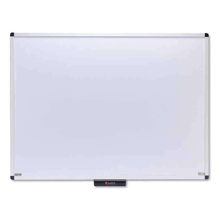 Justick by Smead Dry-Erase Board with Frame, 48" x 36", White