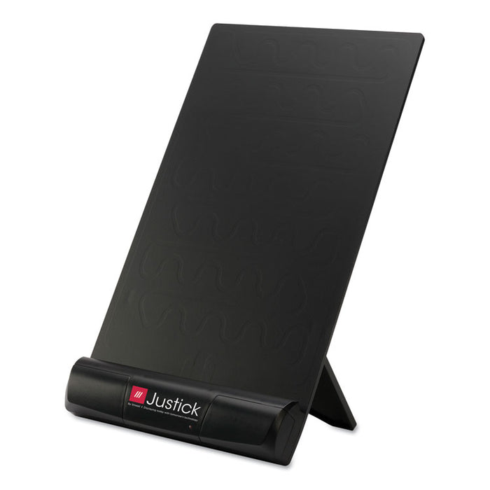 Justick Frameless Electro-Surface Desktop Organizer and Copy Holder, 8" x 11", Black