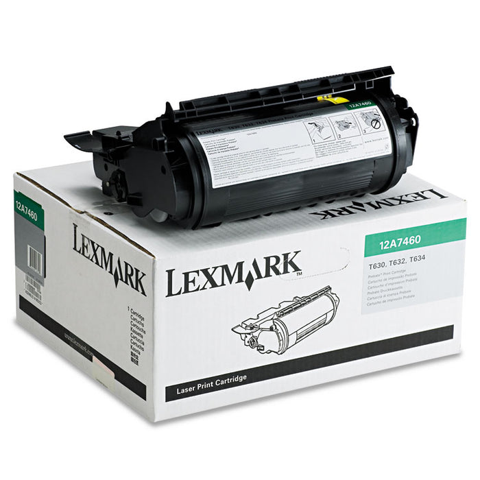 12A7460 Return Program Toner, 5000 Page-Yield, Black