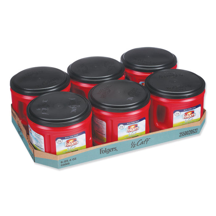 Coffee, Half Caff, 22.6 oz Canister, 6/Carton