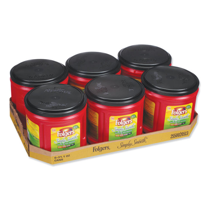 Coffee, Simply Smooth, 27 oz Canister, 6/Carton
