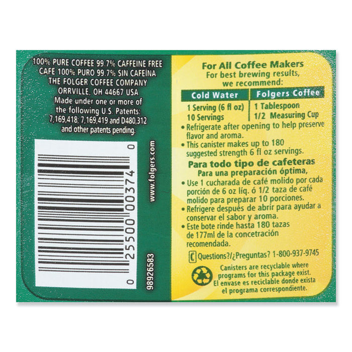 Coffee, Classic Roast Decaffeinated, Ground, 22 3/5oz Can