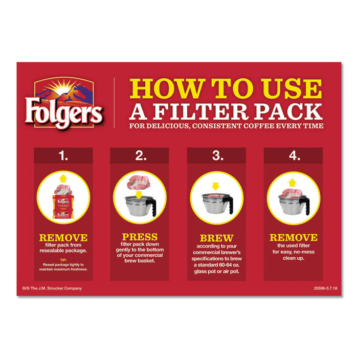 Coffee Filter Packs, Classic Roast, 1.4 oz Pack, 40/Carton