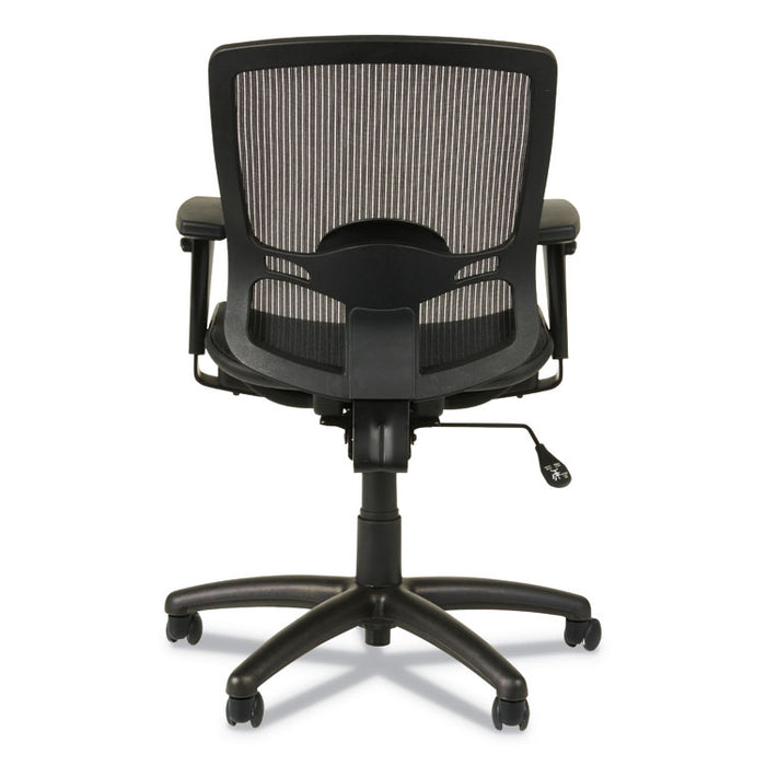 Alera Etros Series Suspension Mesh Mid-Back Synchro Tilt Chair, Supports up to 275 lbs., Black Seat/Black Back, Black Base