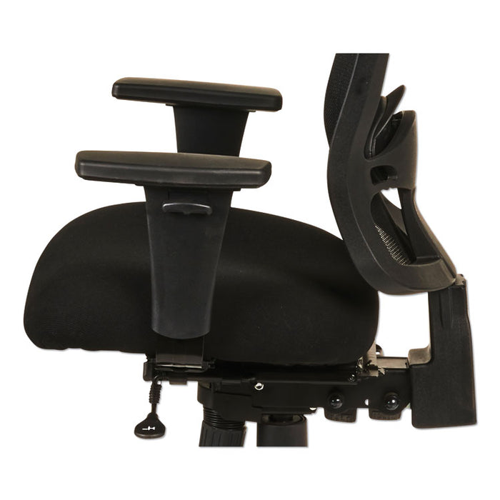 Alera Etros Series Mid-Back Multifunction with Seat Slide Chair, Supports up to 275 lbs., Black Seat/Black Back, Black Base