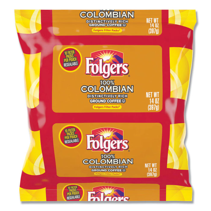 Coffee Filter Packs, 100% Colombian, 1.4 oz Pack, 40/Carton