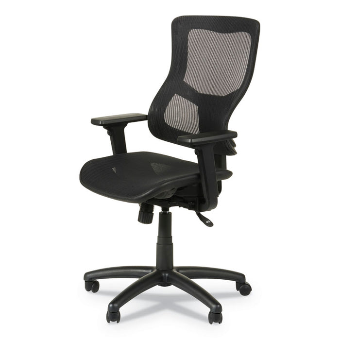 Alera Elusion II Series Suspension Mesh Mid-Back Synchro Seat Slide Chair, Supports 275 lb, 18.11" to 20.35" Seat, Black